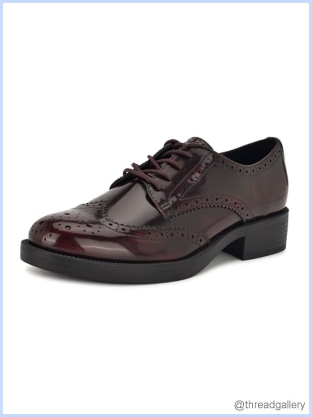 Nine West Studey Faux Patent Leather Lace-Up Loafers